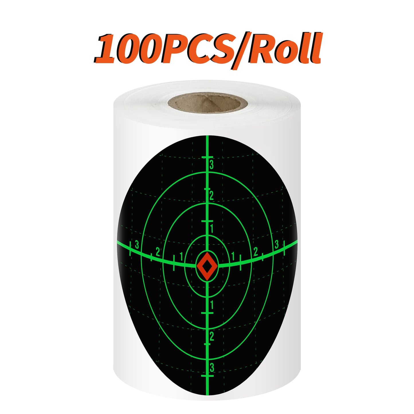 NYEONHRT 6" Shooting Targets Splatter Target Stickers, 100 Pcs Self Adhesive Paper Targets for Shooting Range with Fluorescent Green Impact Feedback for Gun Airsoft Rifle Shooting Accessories