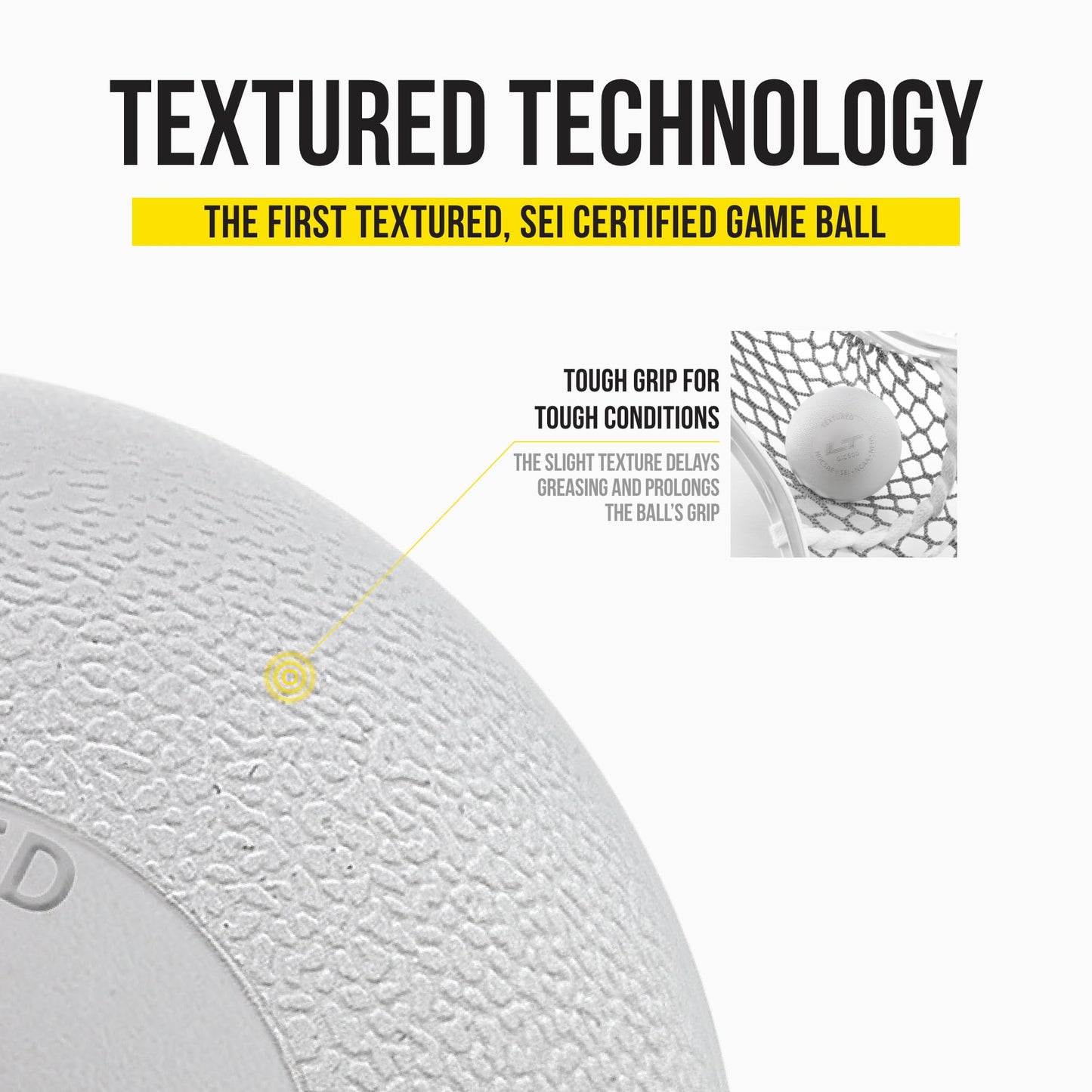 Pearl LT Textured Lacrosse Balls by Guardian Innovations, 20 Pack - SEI Certified Meet NOCSAE Standards for Games. Official Game Balls of Top NCAA Programs, Tournaments and Leagues - White