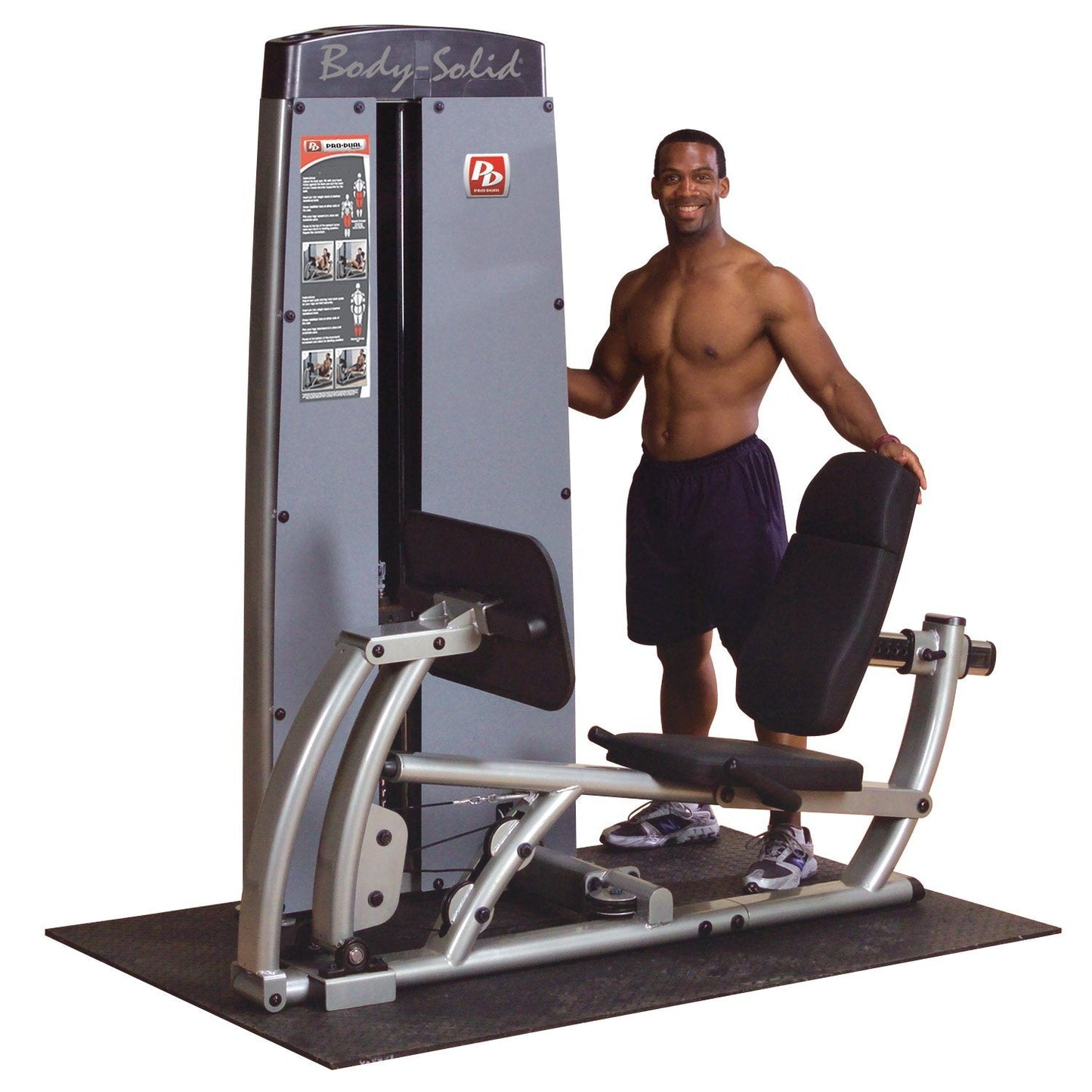 Body-Solid Pro Clubline (DCLPSF) Leg and Calf Press Machine, All-in-One Equipment for Full Body Workout with 210lb Weight Stack, Legpress/Hacksquat Extension and Curl Weight Machines for Home Gym