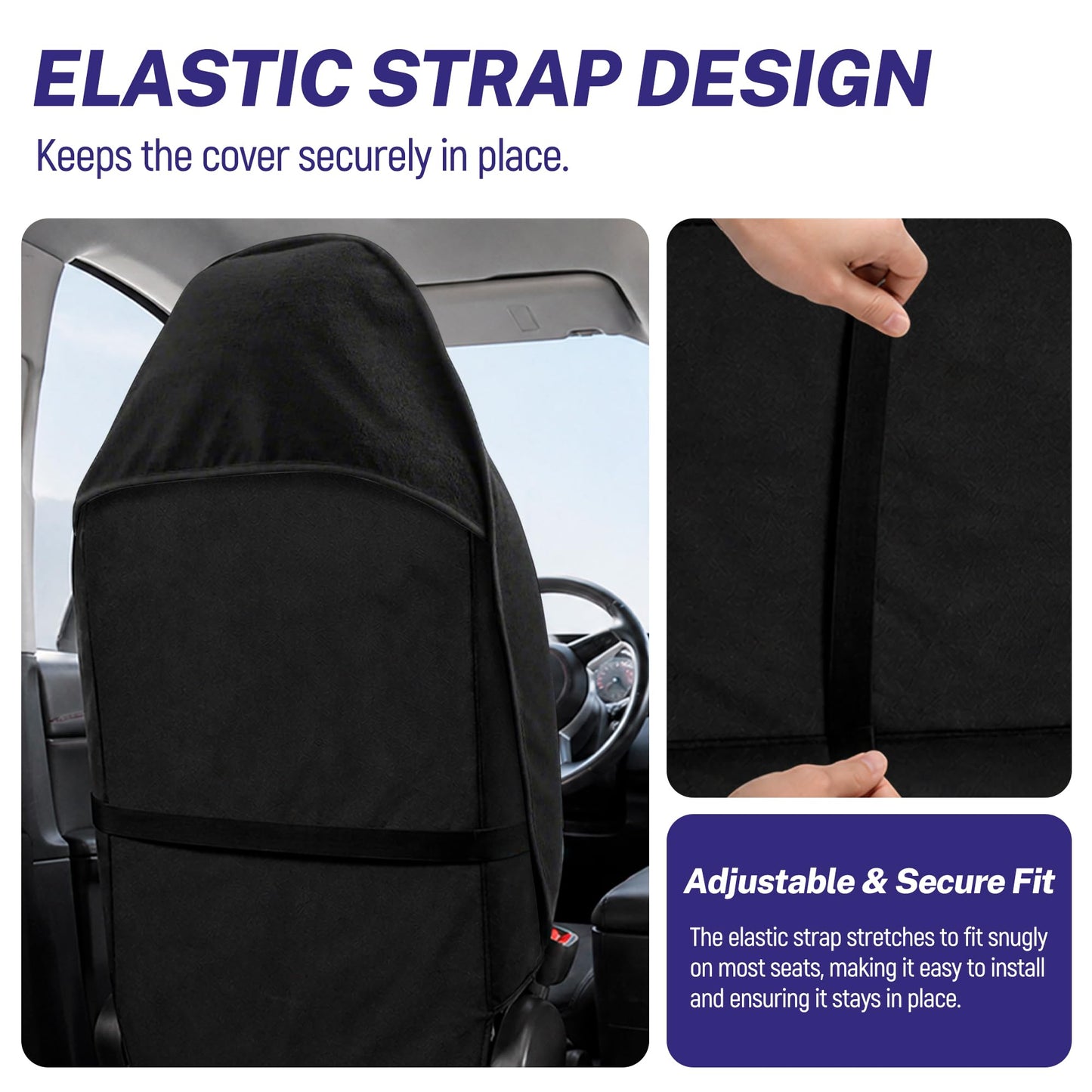 EDIETH 2Pcs Universal Car Seat Covers for Front Seats, Waterproof Sweat Towel Protector Non-Slip Microfiber Liner for Car Truck SUV, Breathable Seat Cushion for Gym Workout Dog Beach Outdoor