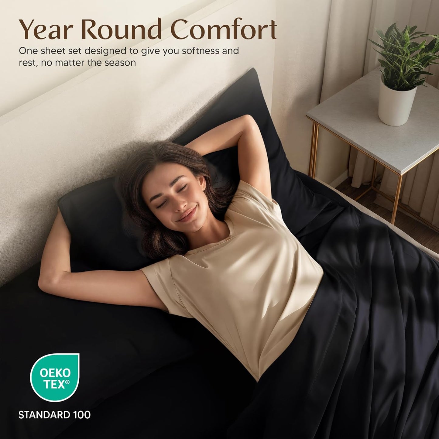 Utopia Bedding Twin Sheet Set - Soft, Breathable Microfiber Bed Sheets | 3-Piece Set in Black