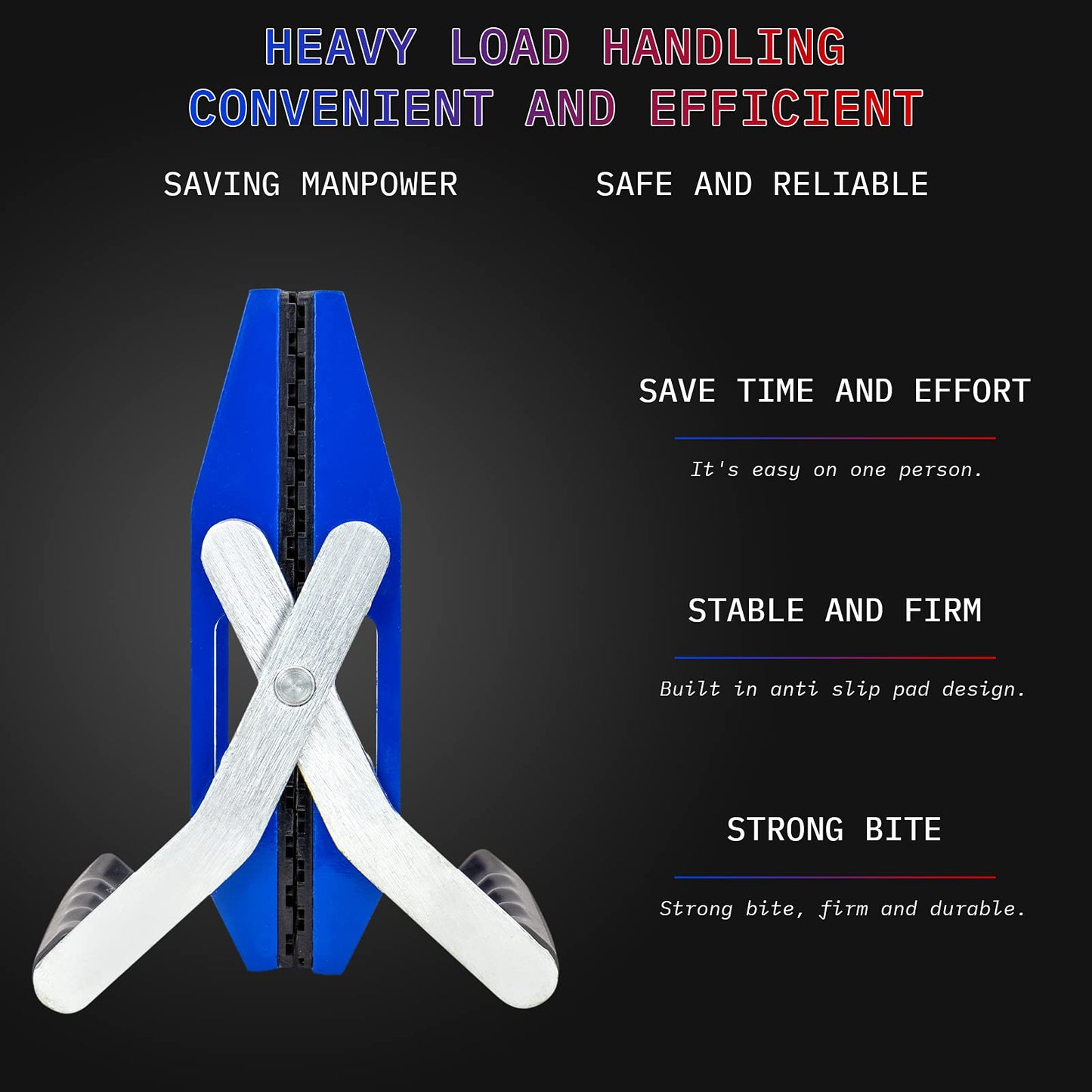 HIGHTOP A Pair Granite Slab Carrying Clamps,Double Handed Stone Panel Carriers Lifting Tools, Heavy Duty lifting clamps for Marble, Glass, Slabs and Plywood