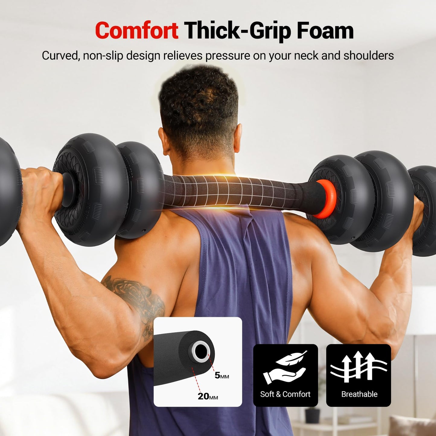 Yoleo Adjustable Dumbbell Set, 45LBS Dumbbell Set with Silent Anti-Collision Air Cushion with Connector, 5-in-1 Dumbbells Set Includes Barbell, Kettlebells, Push up Stand, Weight Plate, Exercise & Fitness Dumbbells Weight Set for Home Gym Suitable Men/Wom