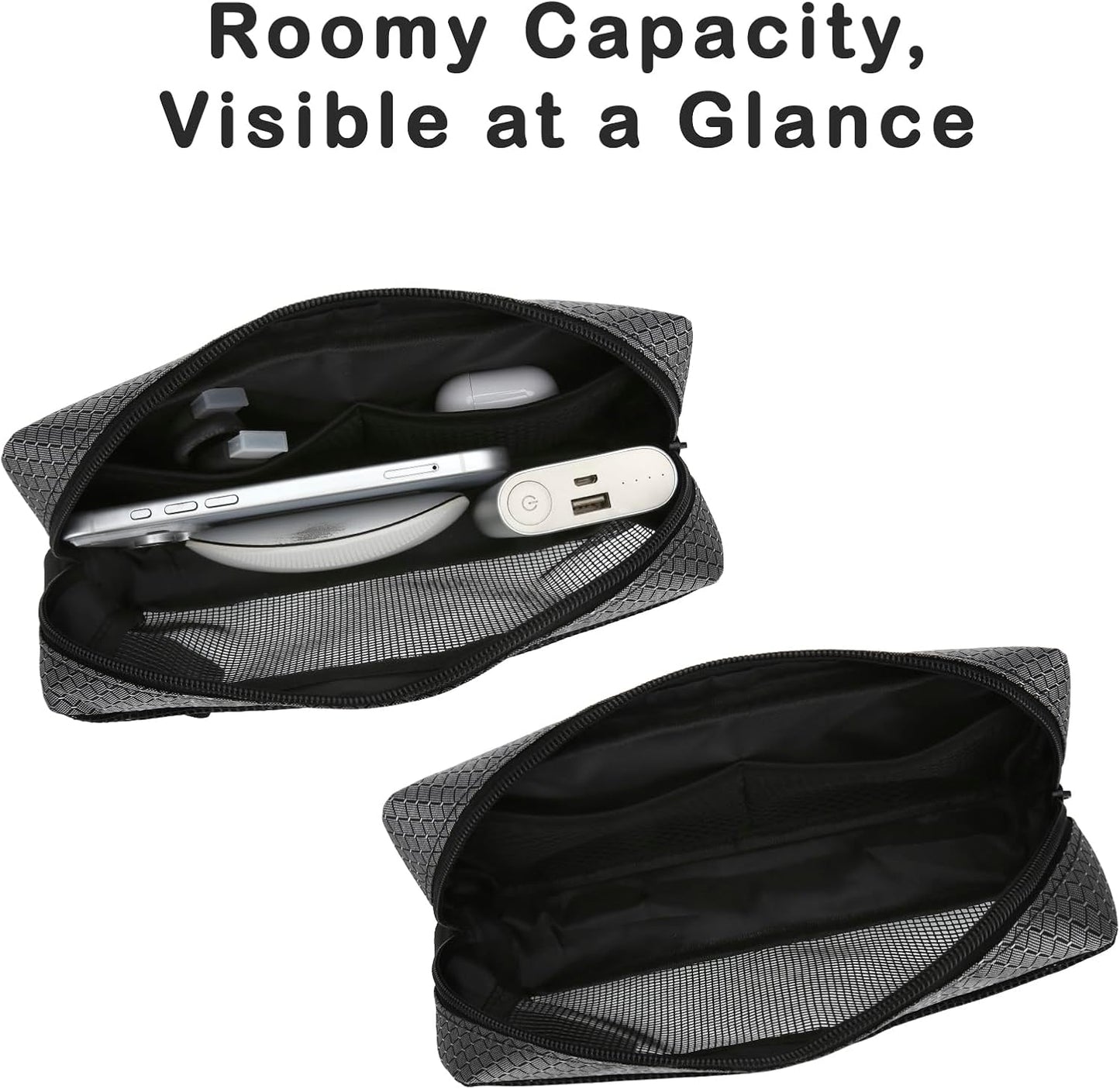 E-Tree 9" 4" 2" Laptop Chargers Case, Tech Organizer Travel Case, Portable Computer Accessories Bag, Electronics Cable