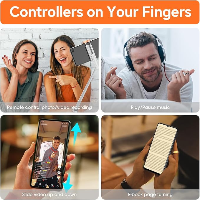 Smart Ring for Men and Women with Charging Case, Lifetime Free App Subscription, Ultra-Light and Thin Fitness Tracker, 24/7 Tracking of Activity, Health, Sleep, and Blood Oxygen