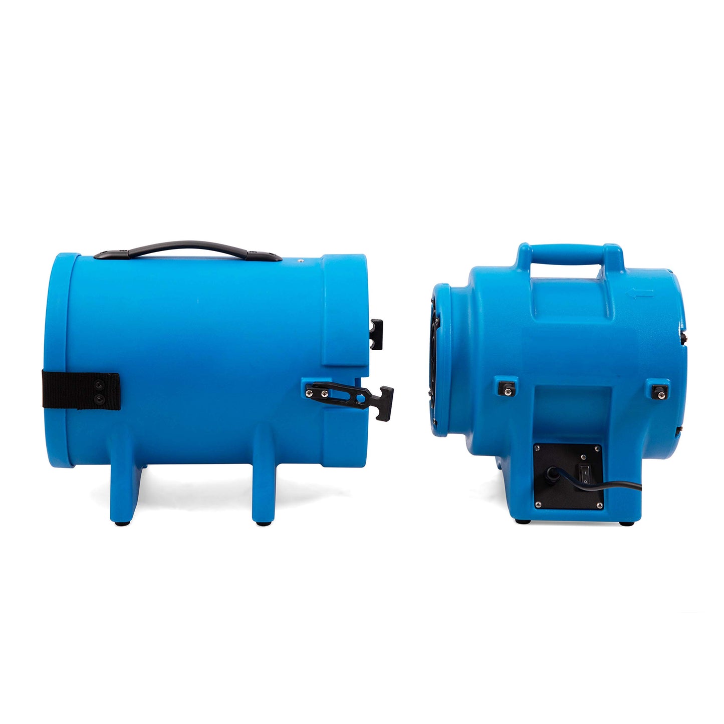 MOUNTO 8inch 1/3hp High Pressure Axial Blower Fan for Ventilation w/ 25ft Hoses and Canister