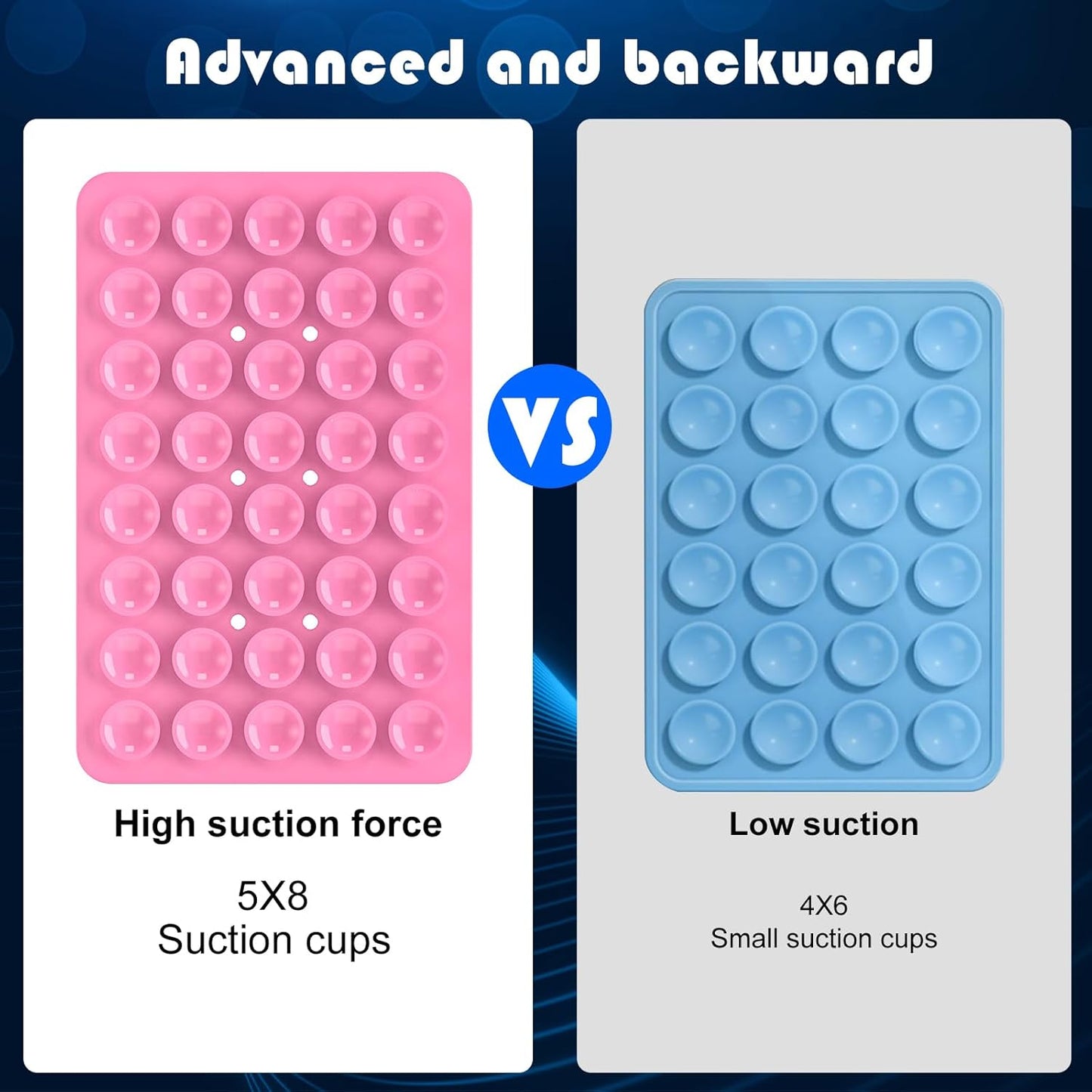 CMZZ Double Sided Silicone Suction Phone Holder Mount, Silicon Accessory for iPhone and Android, Hands-Free Mirror