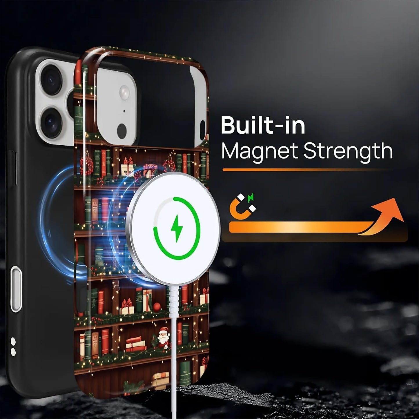 artslion 17 17 for iPhone Pro Max Case for Women Girl Men Boy, Compatible with MagSafe, Shockproof Soft Silicone & Hard