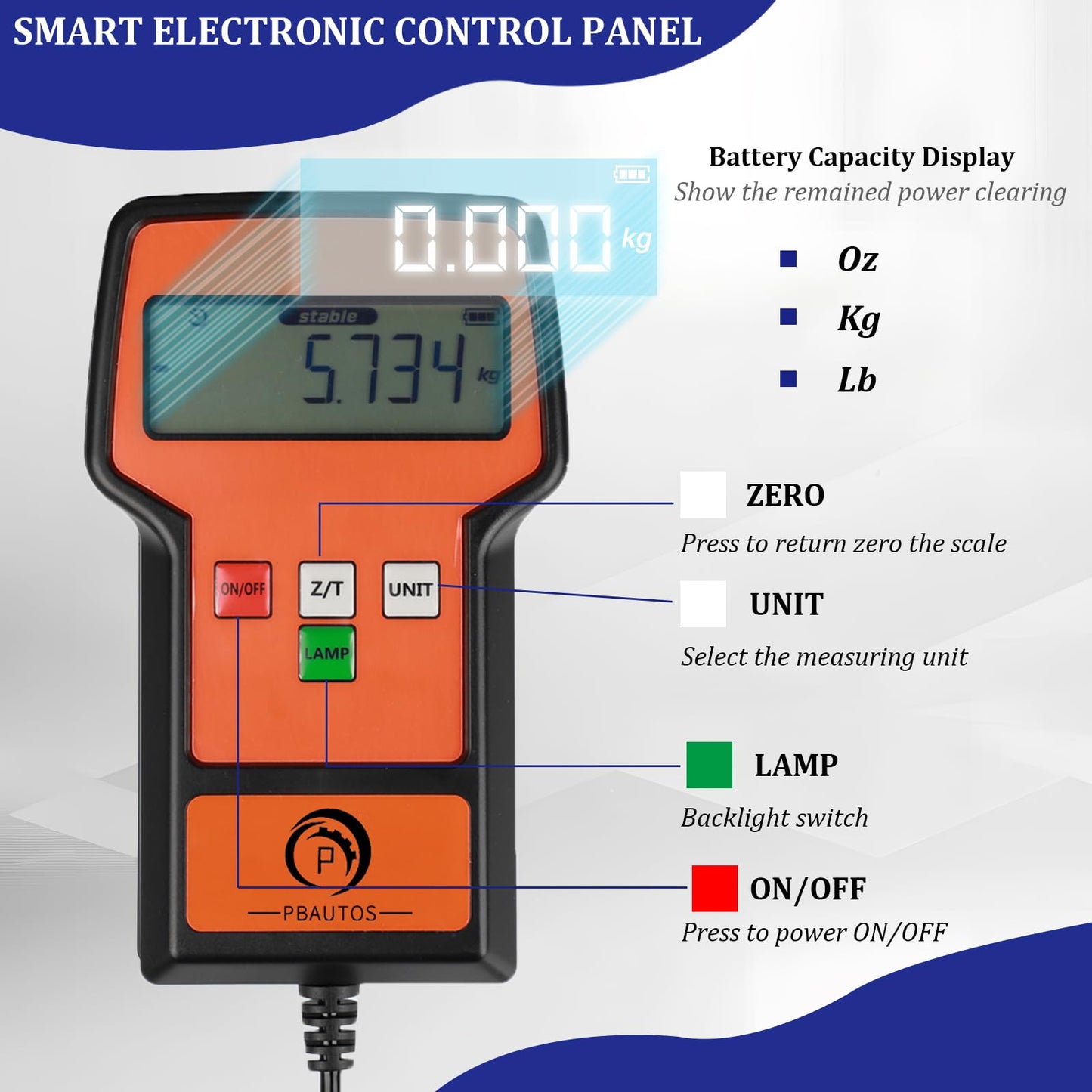 P PBAUTOS 110LBS Electronic Digital Refrigerant Charging Weight Scale with Portable Case, HVAC Refrigerant Scale in Higher Precision for All Refrigerant Recovery Tanks
