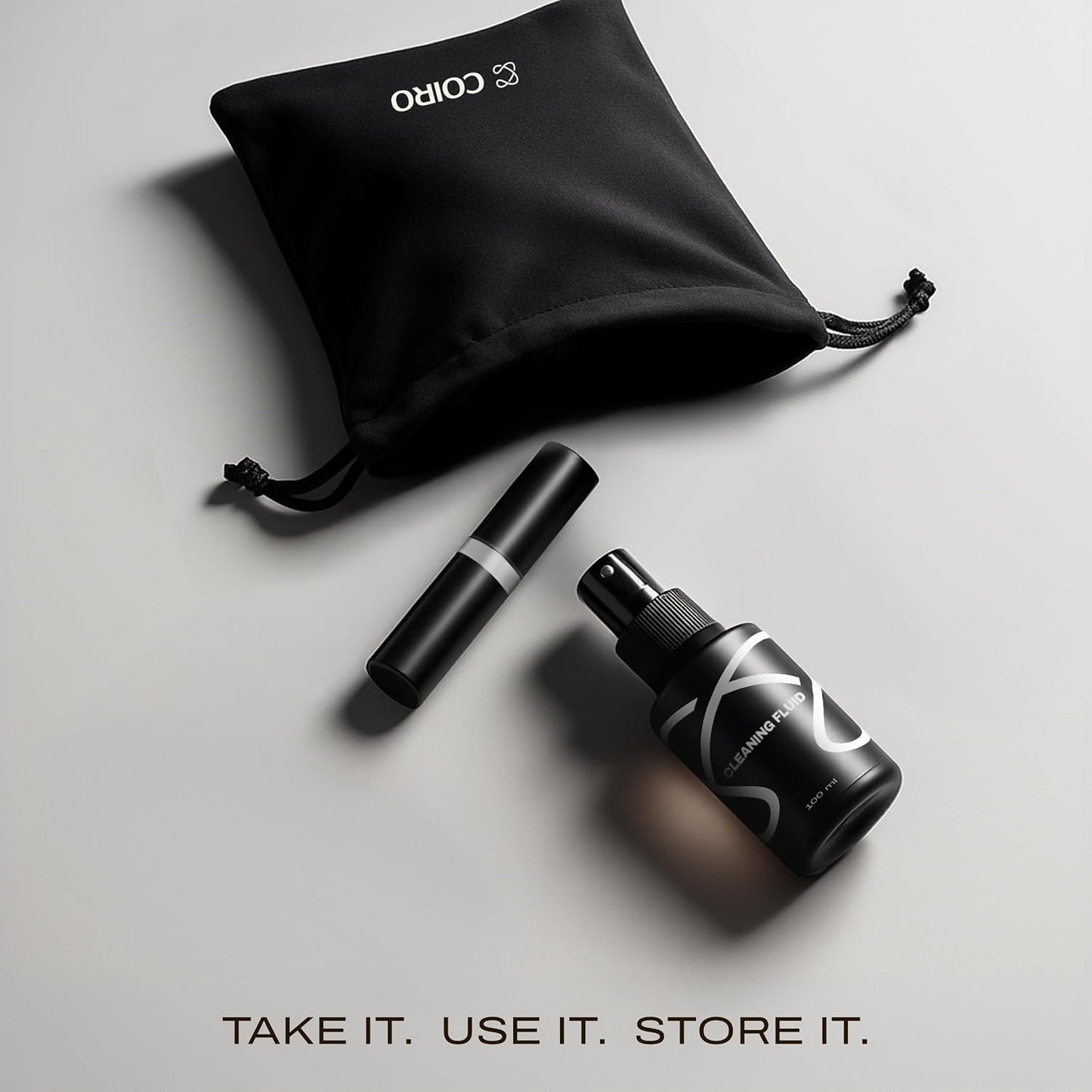 C Coiro 3in 1 100ml, Camera Lens Cleaning Kit Lens Cleaner Spray Soft Brush & Microfiber Cloth DSLR, Mirrorless Camera