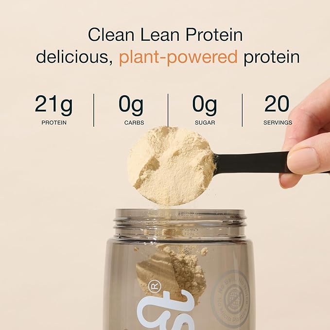 Nuzest - Pea Protein Powder - Clean Lean Protein, Premium Vegan Plant Based Protein Powder, Dairy Free, Gluten Free, GMO Free, Protein Shake, Just Natural (UNFLAVORED), 20 Servings, 1.1 lb
