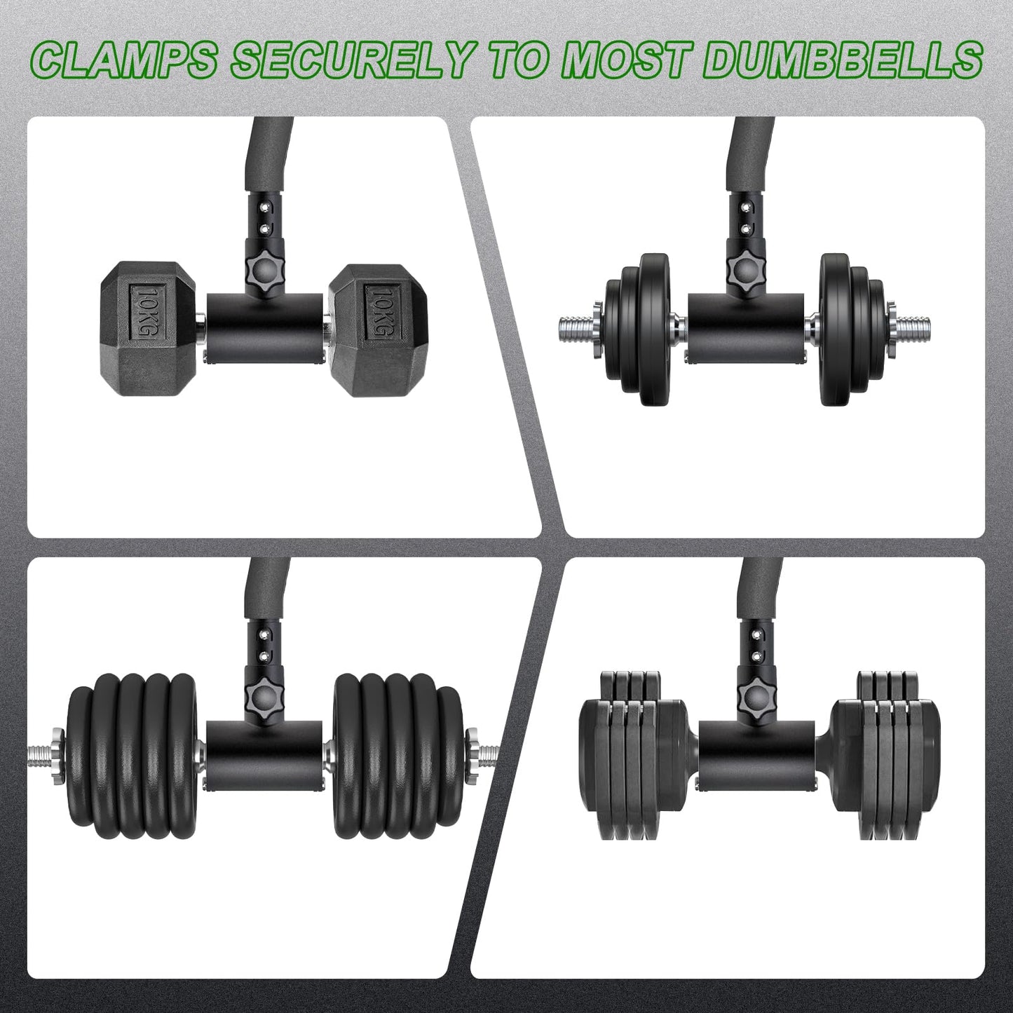 Kipika Adjustable Dumbbell to Barbell Converter - EZ Curling Bar Adapter - Versatile Weightlifting Equipment for Home Gym (B. EZ Curling Bar Converter)