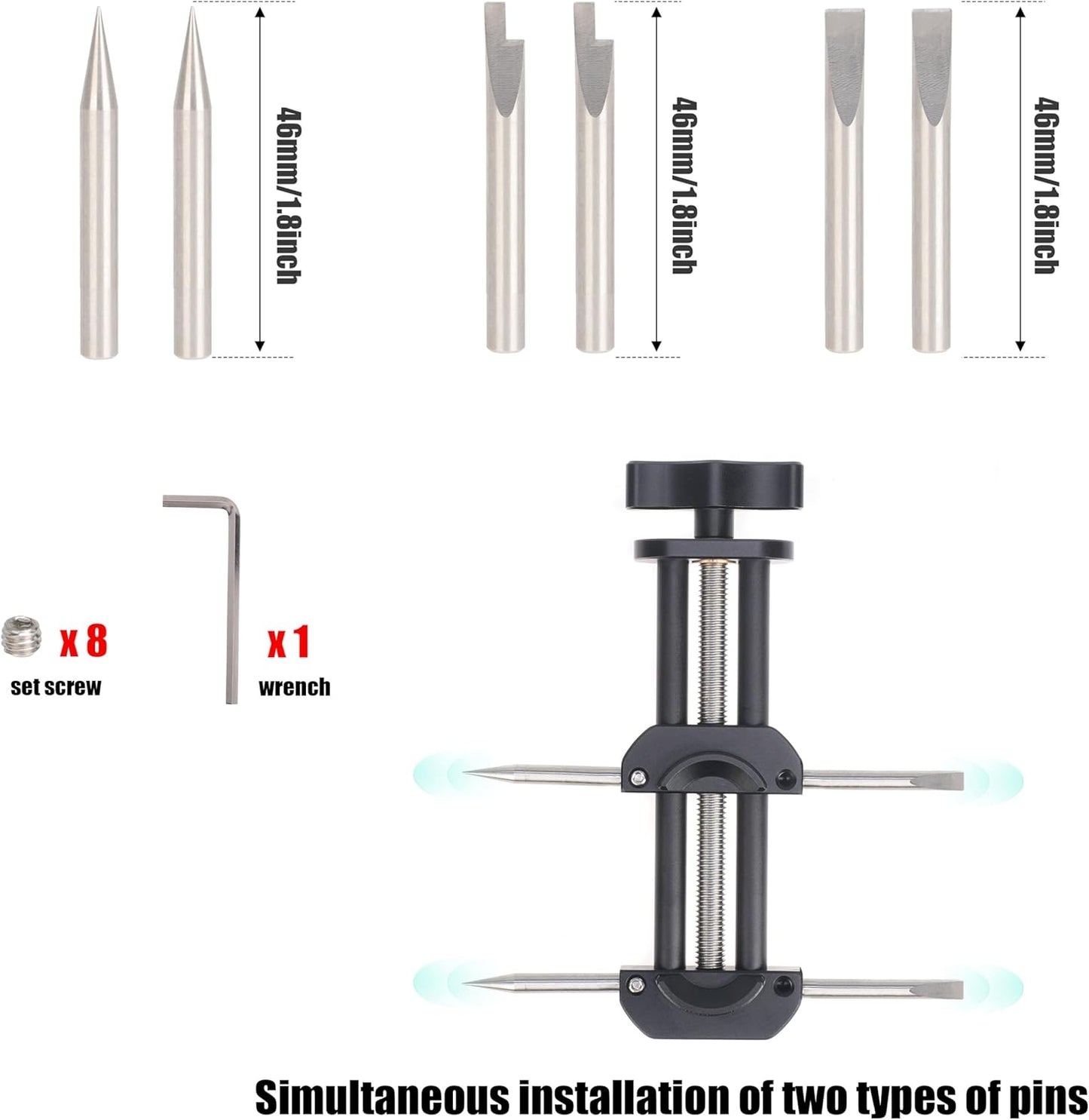 FocusFoto 3 Set 10-90mm, 22mm-105mm Camera Lens Opening Repairing Vise Tool Kit Upgraded with Types of Tips Spanner