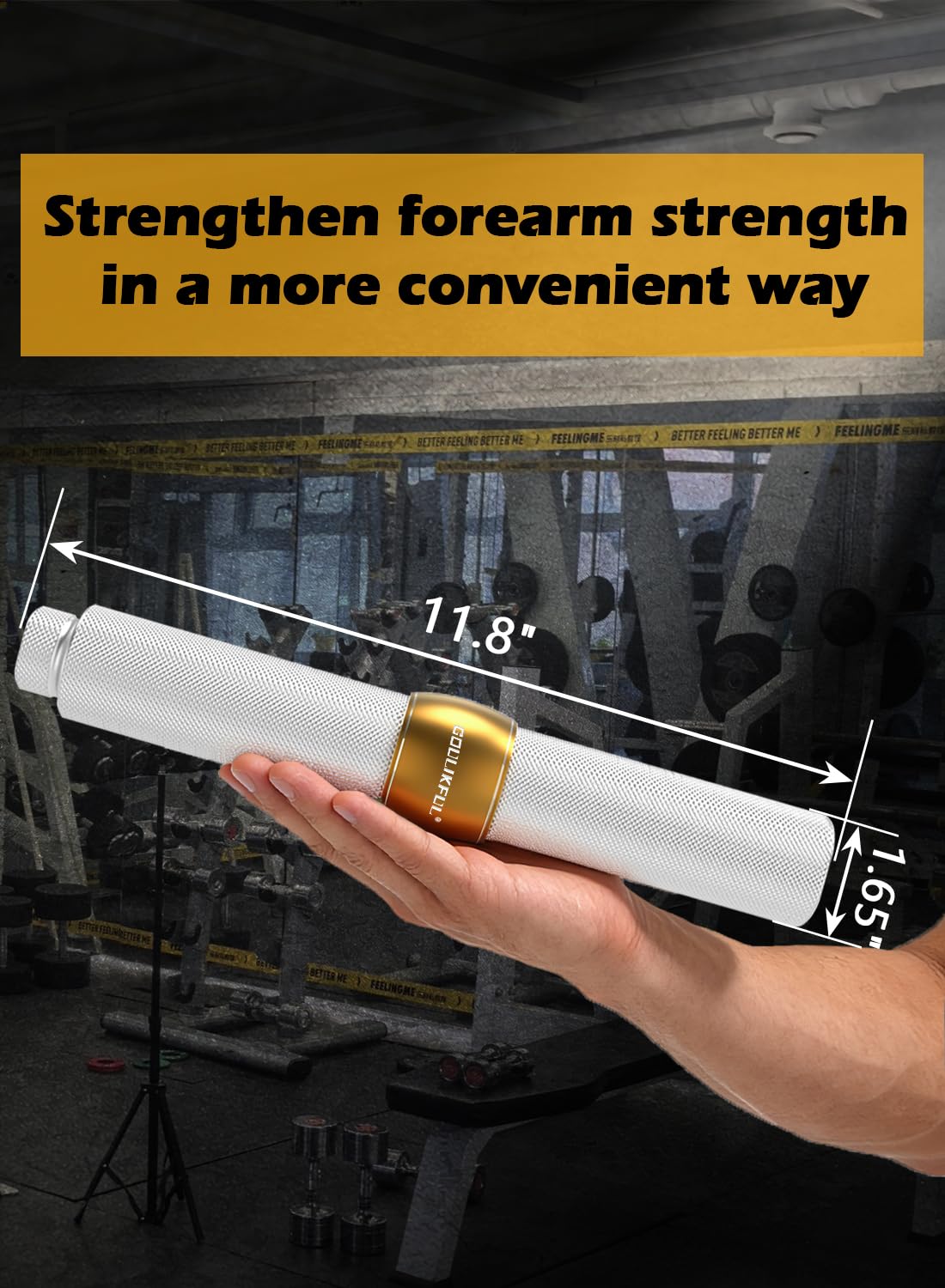 GOULIKFUL Grip Strength Trainer, Aluminum Alloy Forearm Strengthener Wrist Trainer with Adjustable Resistance Knob, Forearm Exerciser for Home Gym Sports Man Women Wrist Arm Builder