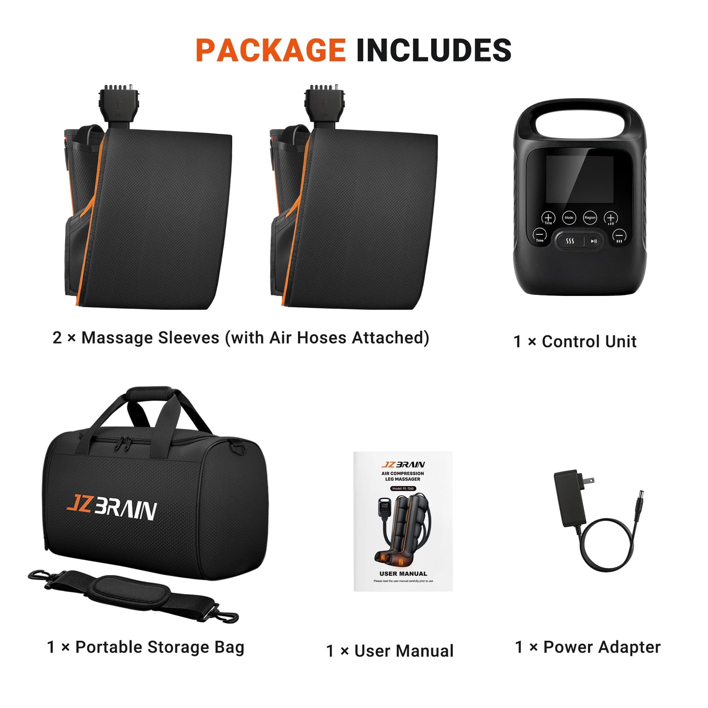 JZBRAIN Professional Compression Boots for Leg Recovery: Leg Compression Massager 2026 Upgraded Cordless Rechargeable Recovery Boots for Circulation, 6 Modes, 8 Intensity (Large)