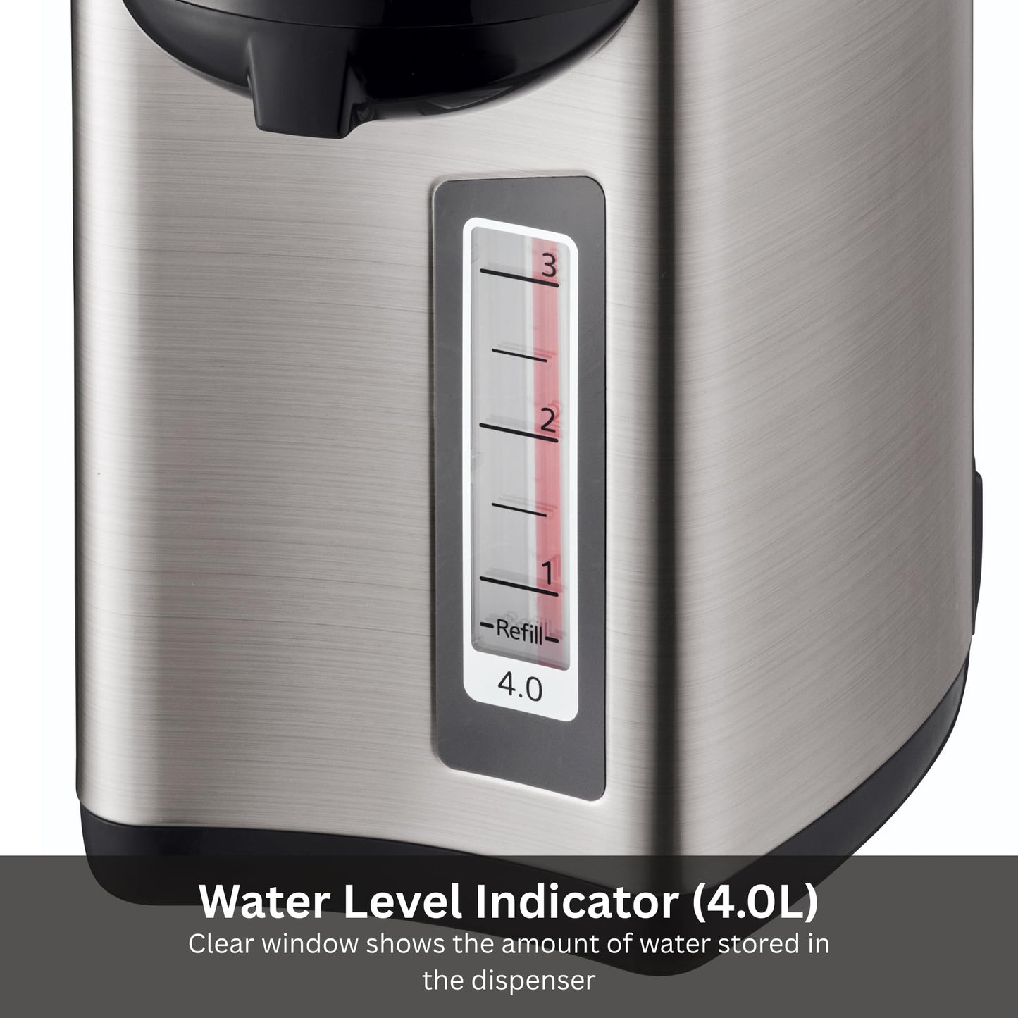 TIGER PDZ-A40U 4.0 Liter Water Boiler and Warmer with 4 Auto-Temp Settings, Stainless Steel Finish