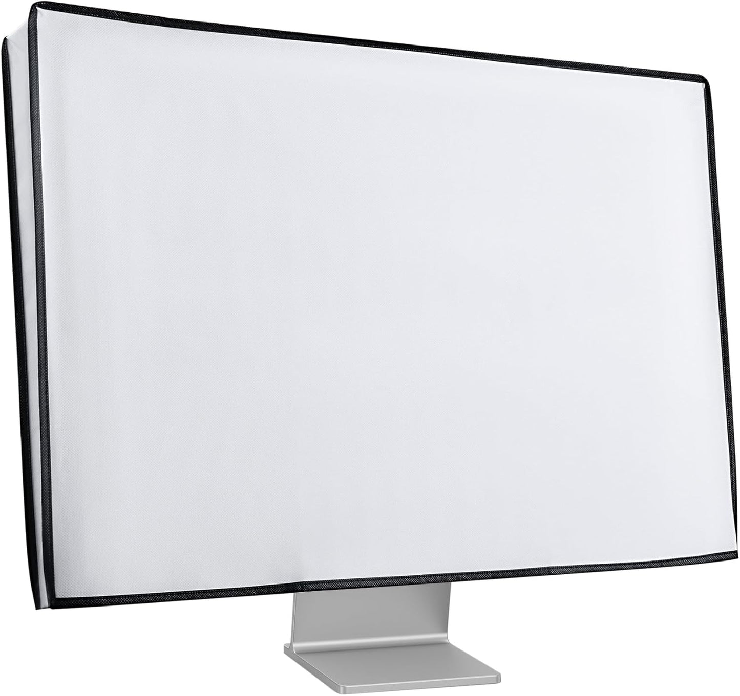 27-28" kwmobile Monitor Cover Compatible with Monitor - Dust Cover Computer Screen Protector - White