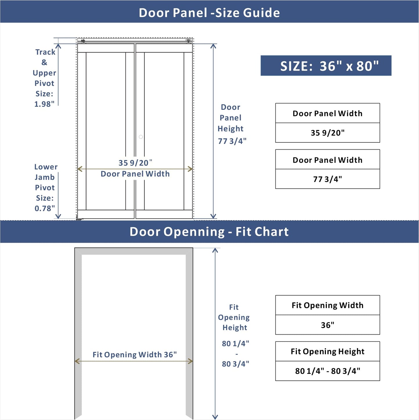 BARNER HOME Bifold Doors, Full Lite Frosted Glass Panel Closet Door, Easy Installation, Folding Doors with Hardware Kits & Handle for 36"x 80" Opening