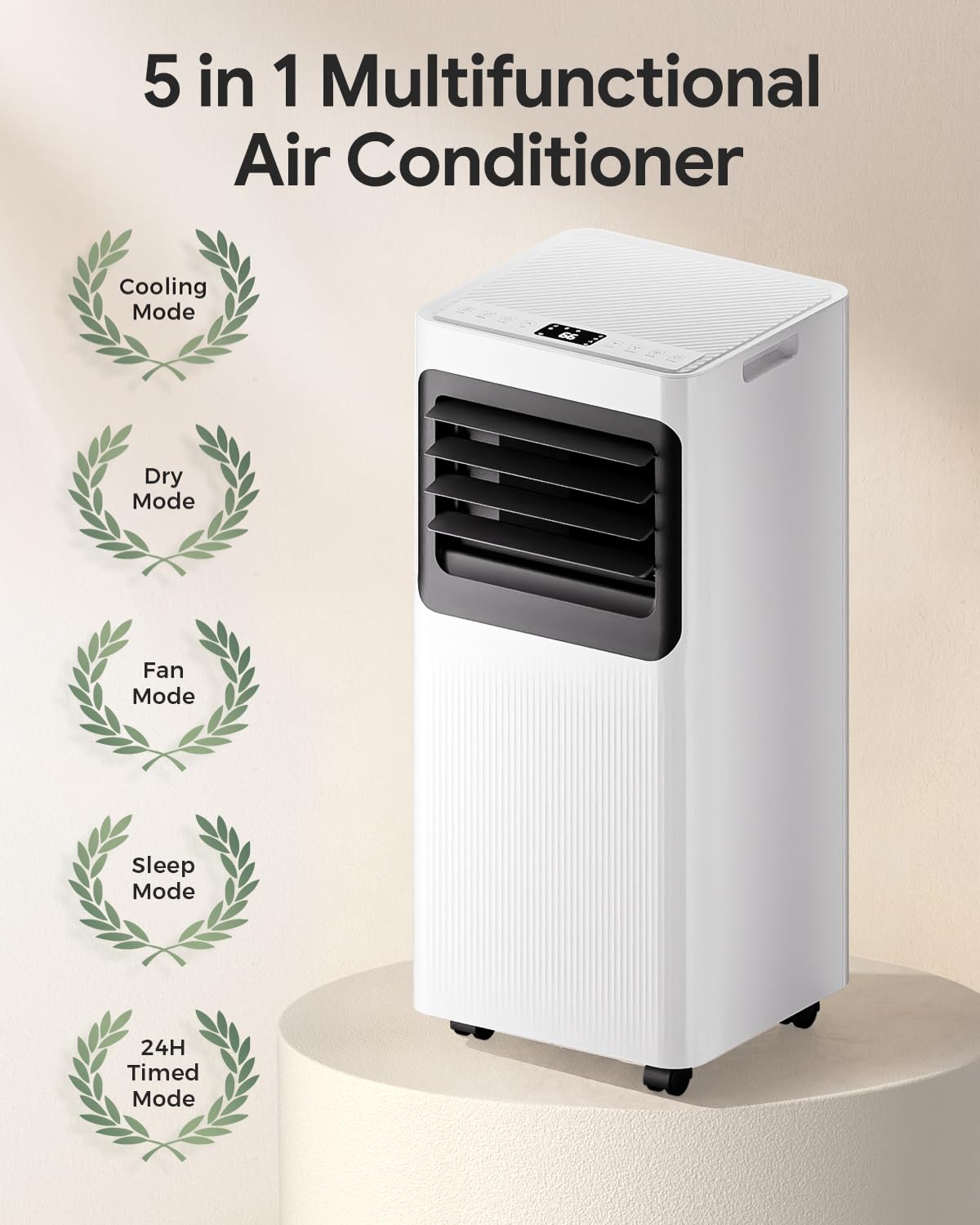 16000 BTU Portable Air Conditioner for Large Rooms up to 750 Sq. Ft., 5-in-1 Smart AC with WiFi App & Remote, 42dB Sleep Mode, Dehumidifier, Fan, 24H Timer, Child Lock & Window Kit
