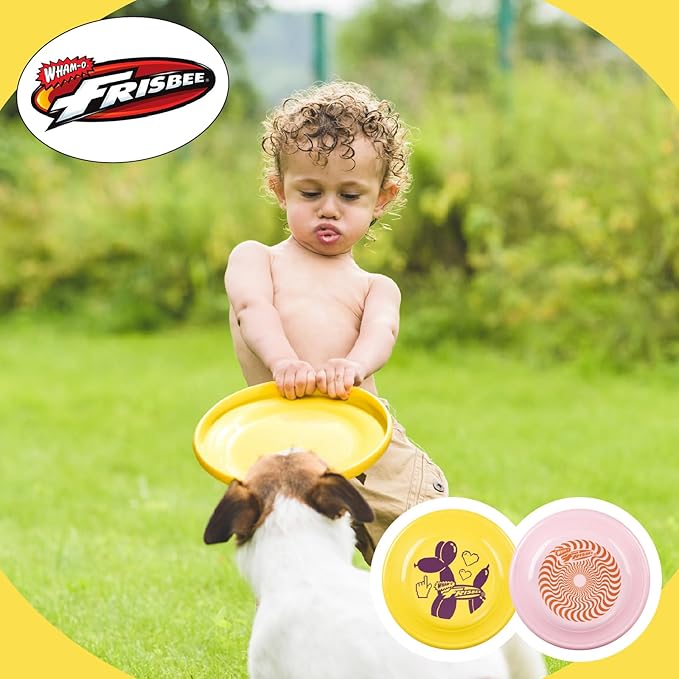 Wham-O Frisbee Fastback Flying Disc, 9.35 Inch Dog-Friendly Lightweight Sports Disc Toy for Outdoor Beach Backyard Games,Team Sports and Family Fun - 100g