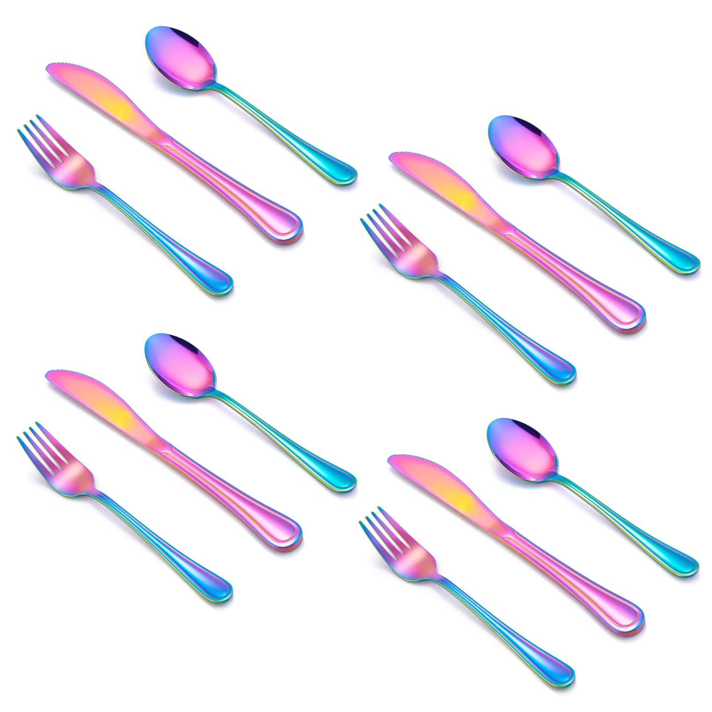 HaWare 12-Piece Kids Silverware, Stainless Steel Toddler Utensils Flatware Set, Preschooler Eating Utensils Includes 4 Spoons 4 Forks 4 Knives, Metal Children Cutlery for Home School, Mirror Finished