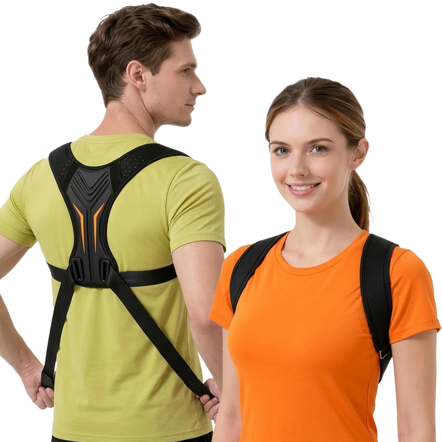 FELUVI Posture Corrector for Women & Men, Adjustable Back Straightener for Upper Back Support, Breathable Clavicle Brace, Soft Padded, Wear Under Clothes