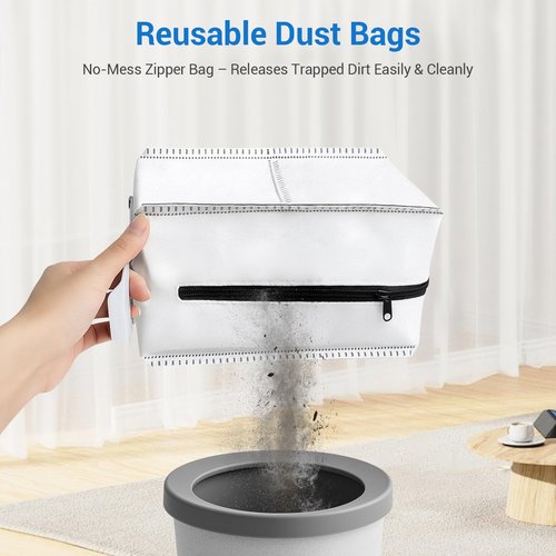 3 Pack 2.7L Dust Bags for Roborock Q Revo/Pro+/MaxV/S8 Max Ultra/QV35A/Saros 10/10R - Compatible Vacuum Cleaner Replacement Bags