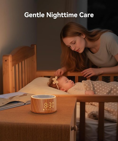Dreamegg Baby Sound Machine - 25 Soothing Sounds & Dimmable Night Light | Perfect Baby Shower Gift
