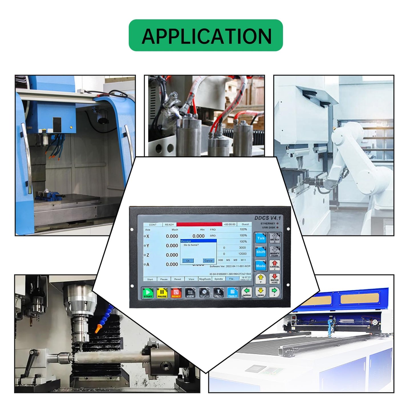 CNCTOPBAOS 4 Axis CNC Controller DDCSV4.1,PLC Offline Stand Alone System Replace Mach3,Slave Stepper Servo Motor Motion Controller for CNC Router Engraving Lathe Milling Machine