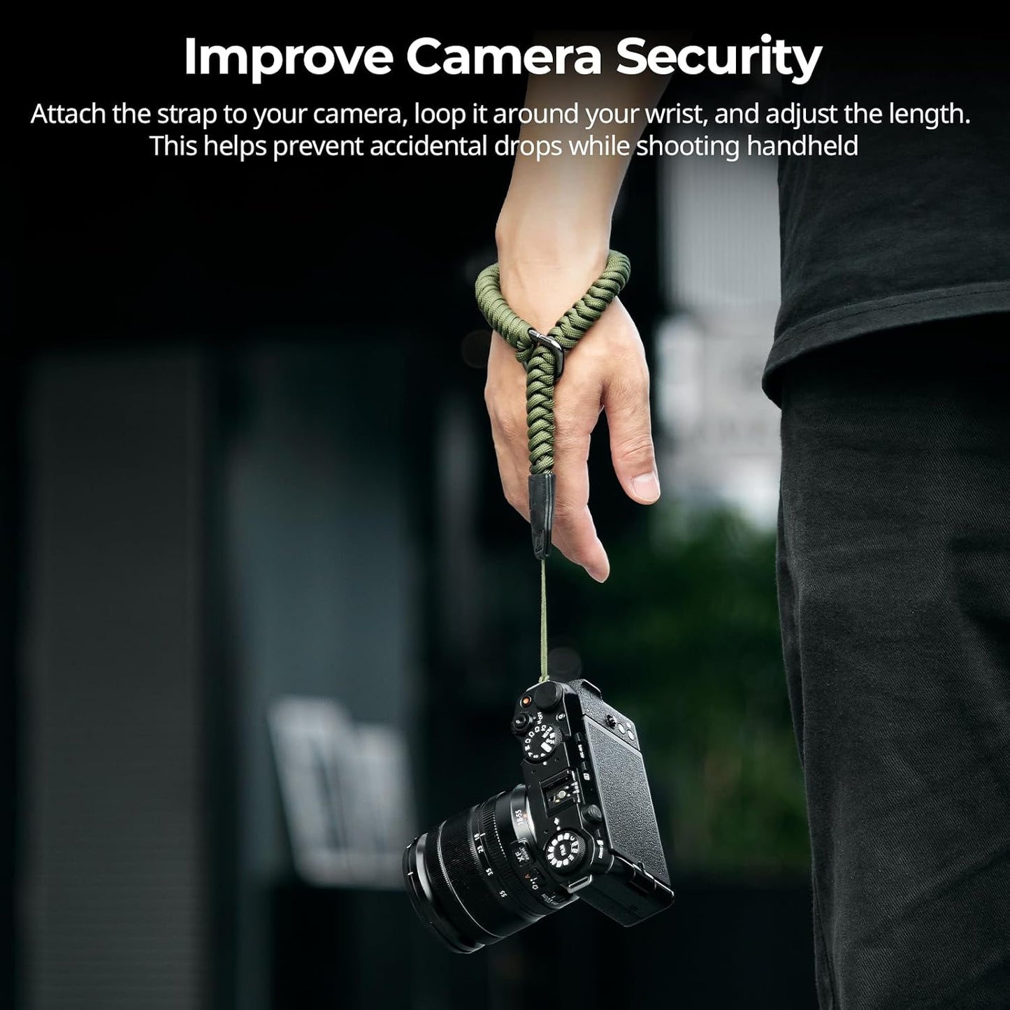 5054 SMALLRIG Camera Wrist Strap, Universal Braided Camera Hand Strap, Adjustable Safety Strap Compatible for DSLR
