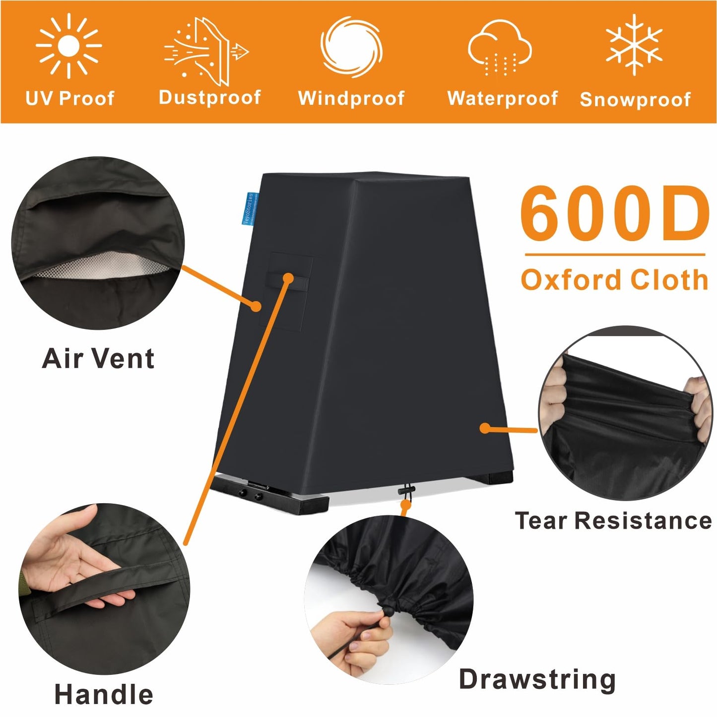 VeyoStories A Frame Dumbbell Rack Cover Outdoor, OWeight Rack Cover, Dustproof & Waterproof - Designed for the 5 Tier A-Frame Dumbbell Set Rack & Weight Rack in a Home Gym. (Cover Only)