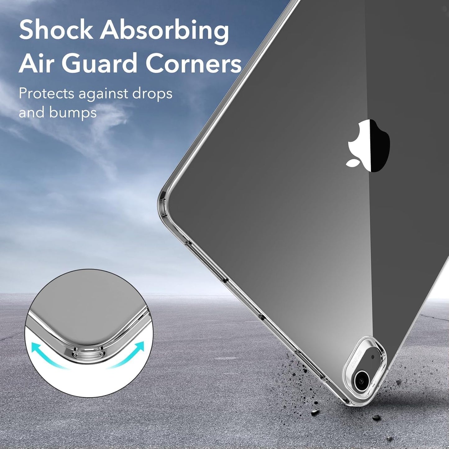 ESR 11 Inch M4/M3/M2 (2026/2025/2024), 5th/4th Gen(2022/2020), for iPad Air Case iPad Air Slim&Light, Yellowing