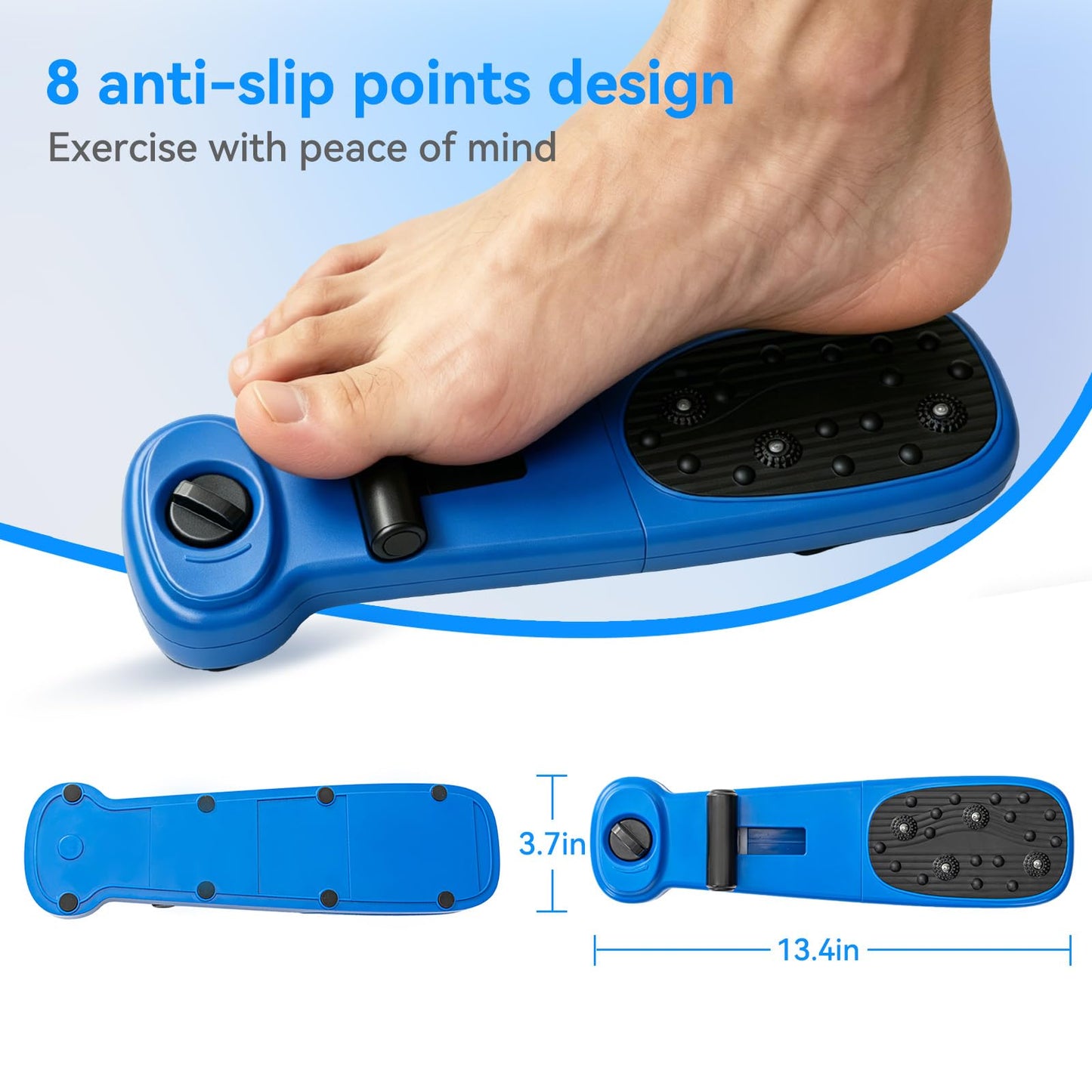 Foot Arch Trainer & Flat Foot Corrector - Adjustable Resistance Exerciser with Magnetic Massage Roller for Plantar Fasciitis, Ballet & Rehab