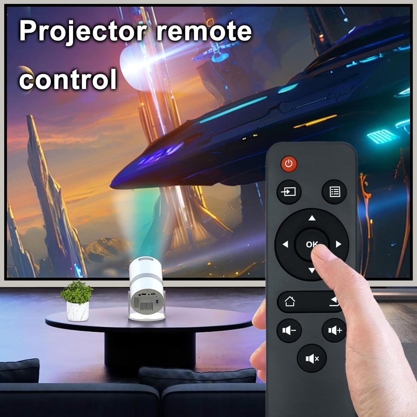 Muvxeznli AK-69,OWNKNEW K11 Replacement Remote Control Compatible with PANSEBA Mini Portable Movie Projectors