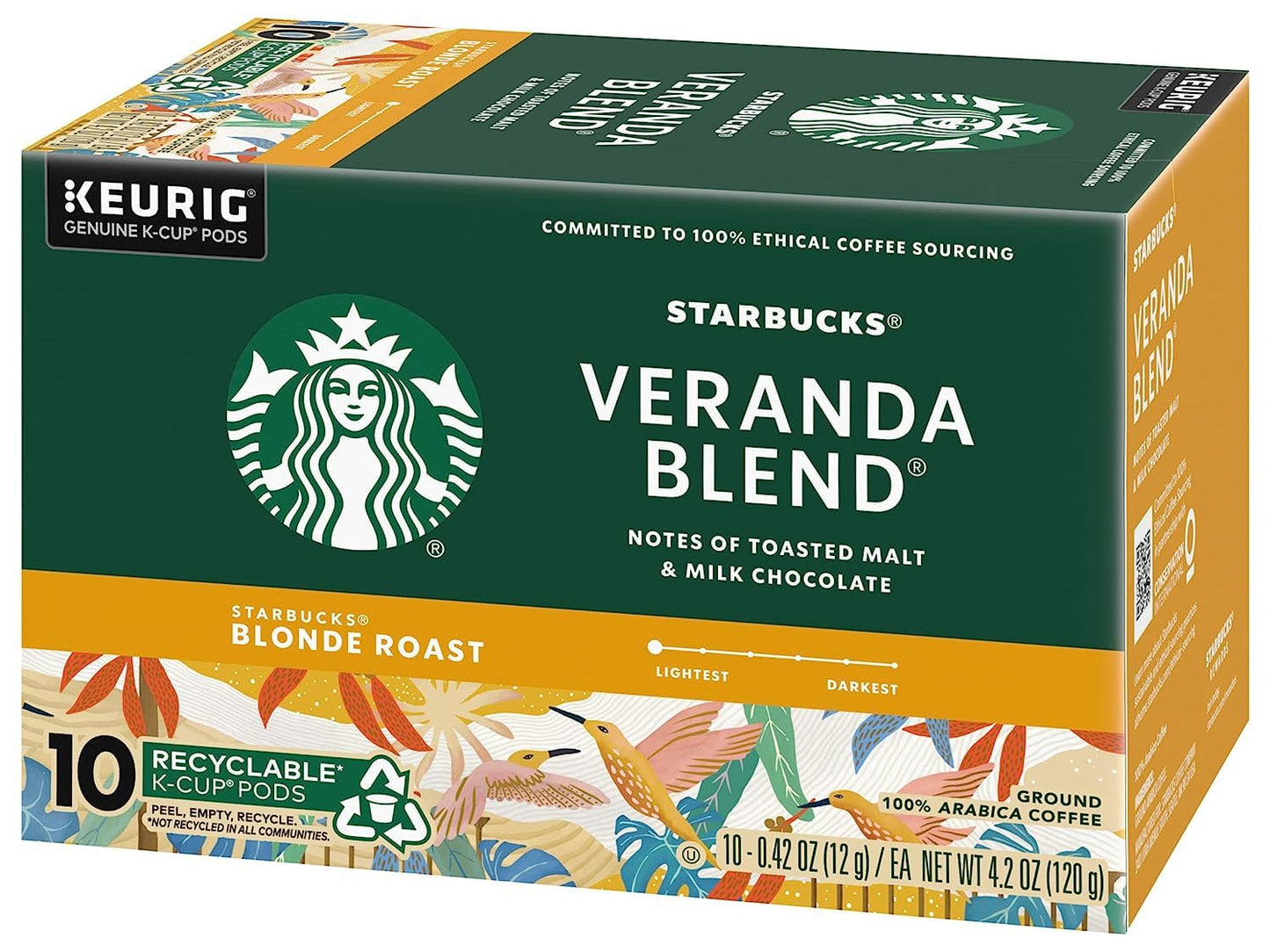 Starbucks Ground Coffee - Dark Roast Blend | Veranda Flavor, 10 Count (Pack of 8)