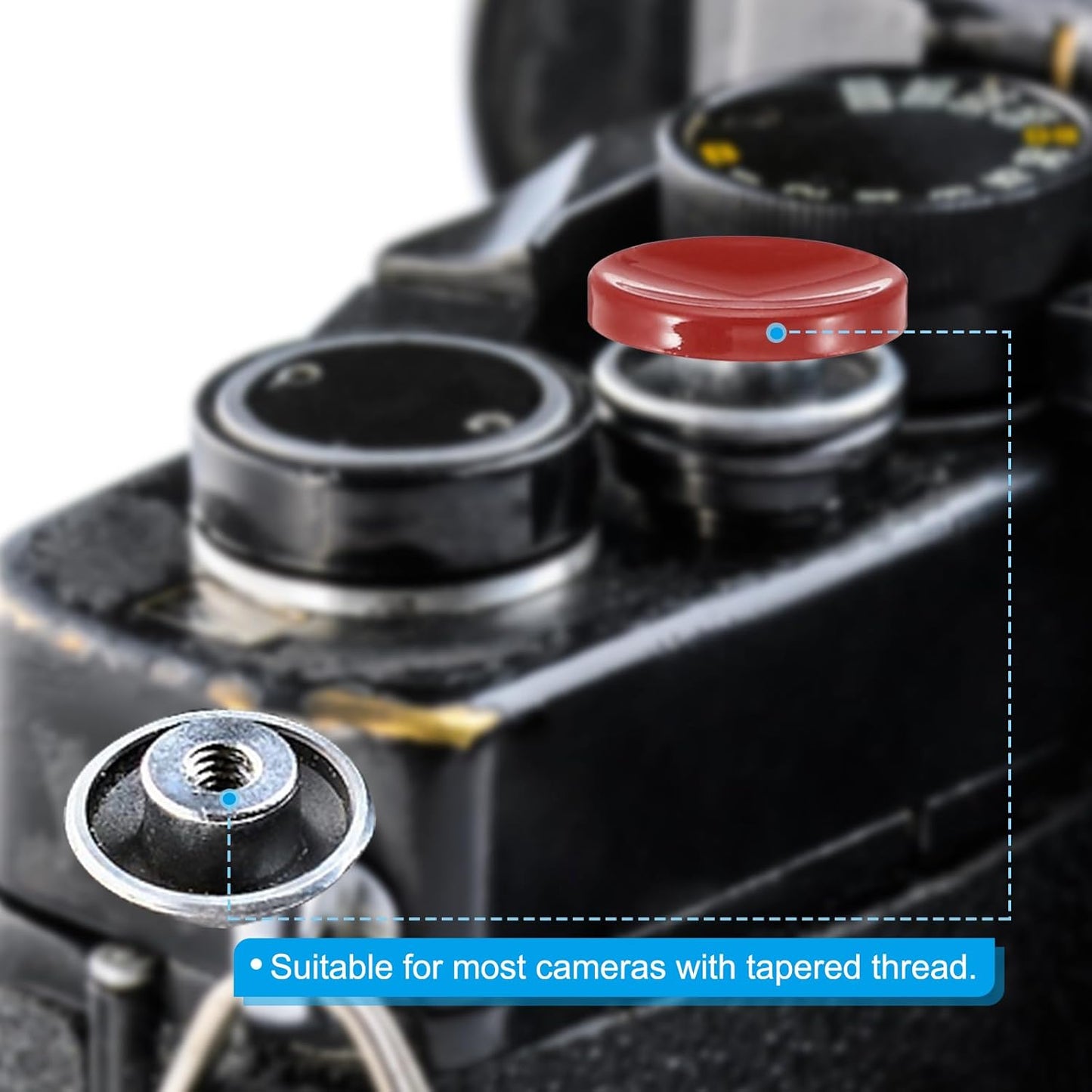 3 Pack PATIKIL Camera Shutter Button, Soft Shutter Release Button Pure Copper Camera Button Concave Suitable for Nikon