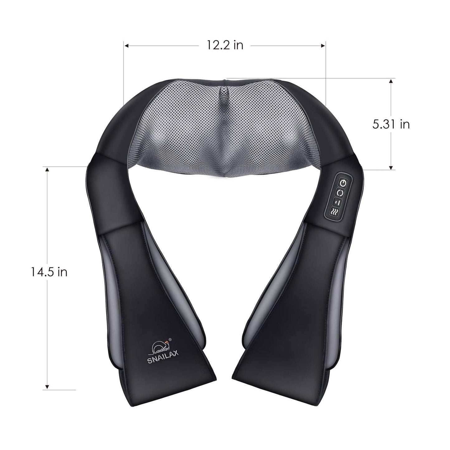 Snailax Cordless Massager - Shiatsu Neck and Shoulder Massager with Heat, FSA Eligible, Portable, Lumbar, Back Electric Massage Pillow, Gift for Woman, Mom, Dad