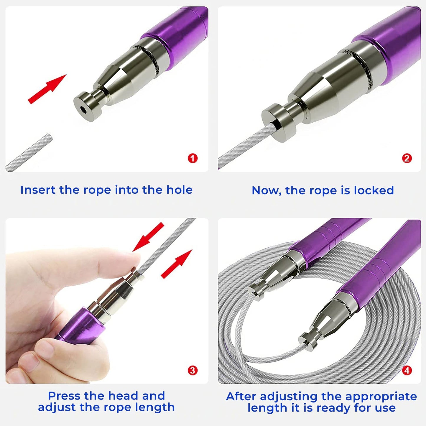 PrimaFIT Jump Rope Pro Speed Skipping Rope Adjustable Adult Jumping Rope Weighted Aluminium Handles for Double Dutch Boxing Workout Crossfit Exercise Fitness Spare Cable Weights Protectors Carry Bag