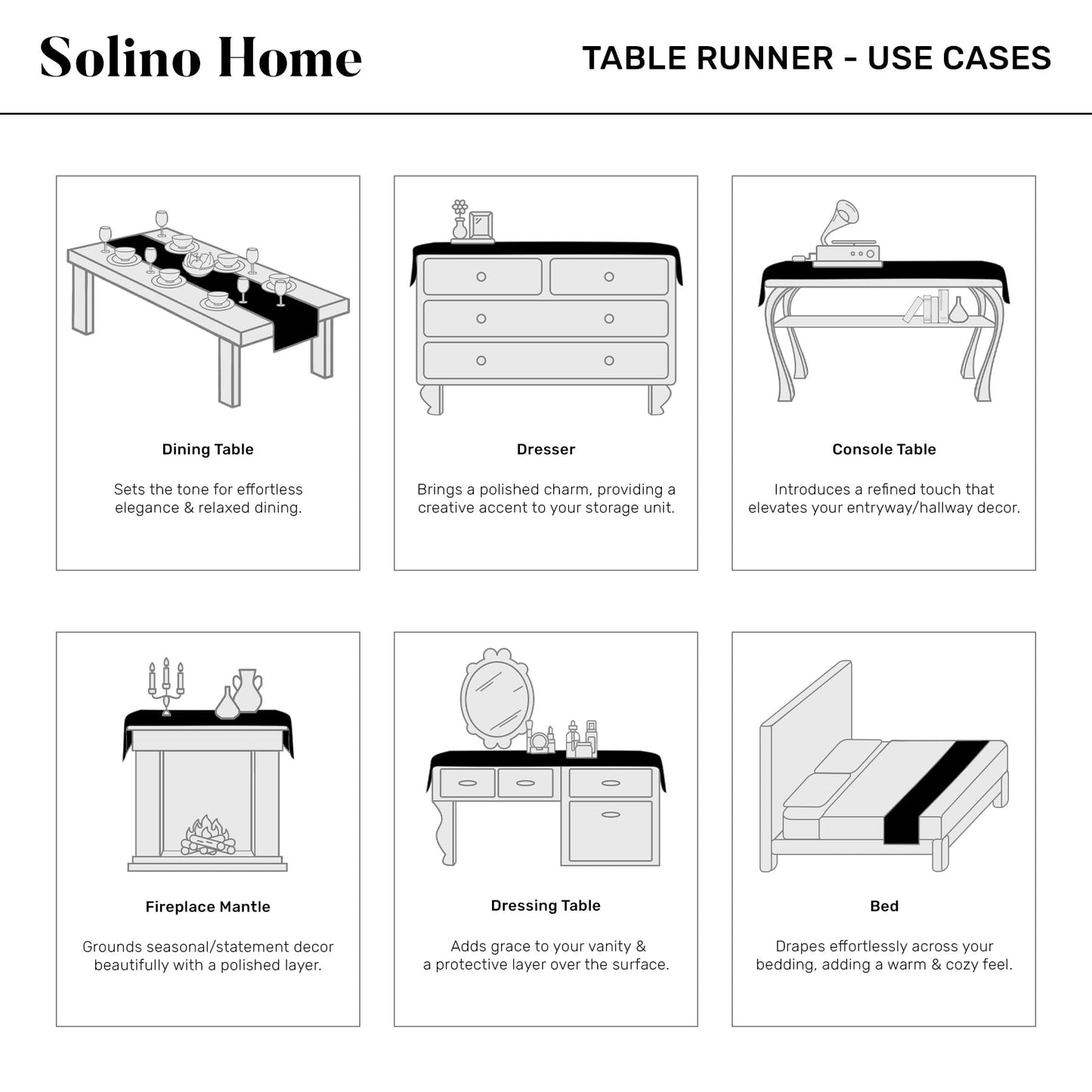 Solino Home Linen Table Runner 108 Inches Long - Narrow Stripe, 100% Pure Linen Natural and White Table Runner 14 x 108 Inch for Dining, Spring, Summer, Mothers Day