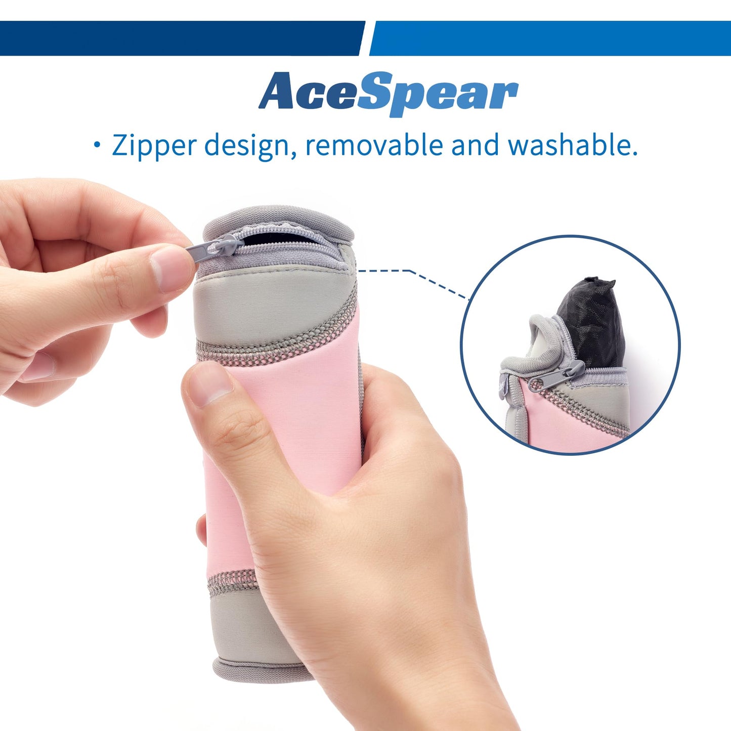 AceSpear Hand Weights for Women Men 1lb 2lbs 3lbs 4lbs Soft Dumbbells of 2, Detachable Walking Weight for Aerobics, Jogging, Running (3 lbs x 2, Pink)
