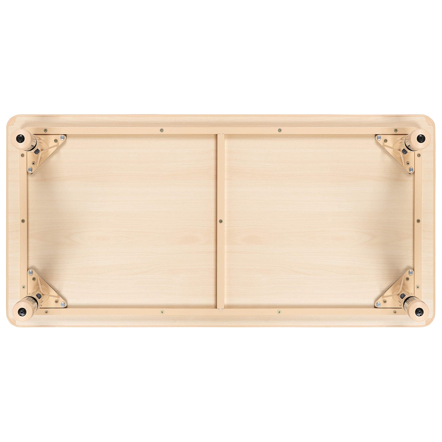 Flash Furniture Wren Adjustable Classroom Activity Table for School and Home, Plastic Activity Table for Kids, 23.625" W x 47.25" L, Natural
