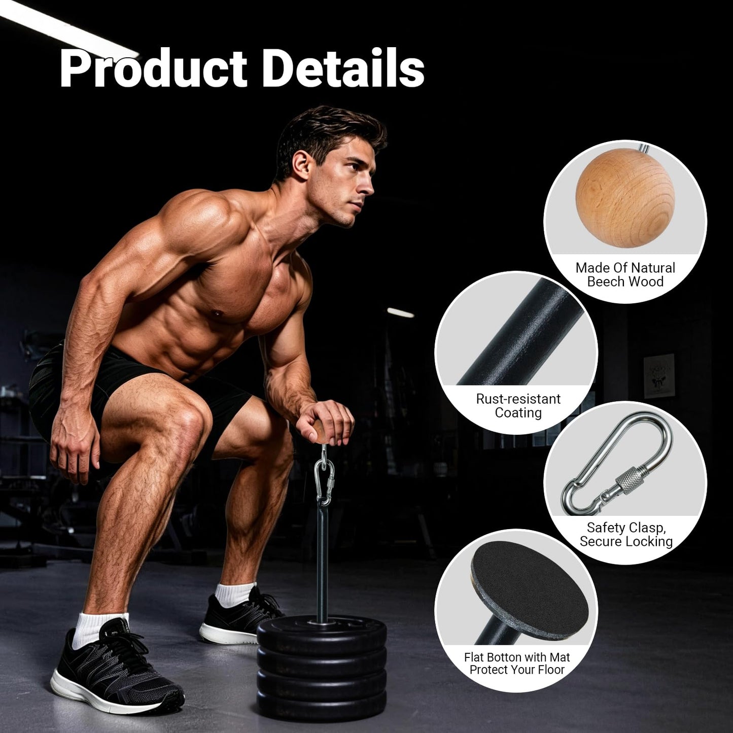 Pinch Grip Strength Training Set, Beech Wood Pinch Block Grip Set with Loading Pin, Rock Climbing Power Finger Forearm Hand Exerciser Strength Training Strengthener Equipment For Home Gym (Pinch Wood Set)