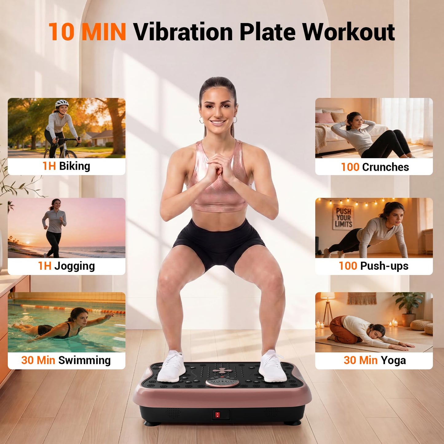 Vibration Plate Exercise Machine（Rose Gold）