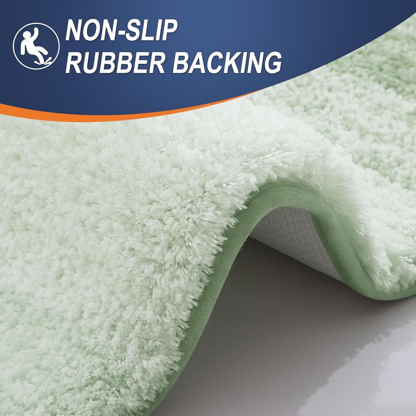 OLANLY Bathroom Rugs - Extra Soft Microfiber Mat, Quick Dry & Machine Washable - 36x24, Sage Green