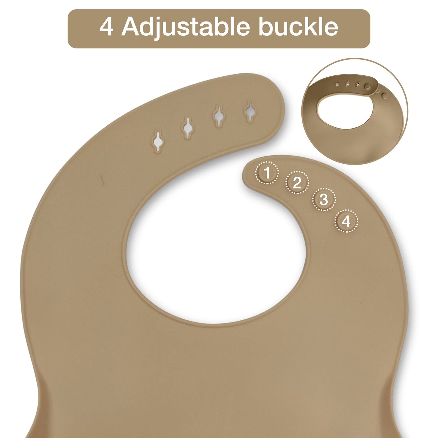 Mutualproducts - Baby Feeding Set 10-Piece | Baby Led Weaning Utensils Set Includes Suction Bowl and Plate, Baby Spoon and Fork, Sippy Cup, Straw, Lid & 2Bibs | Baby Feeding Supplies (B-Beige)