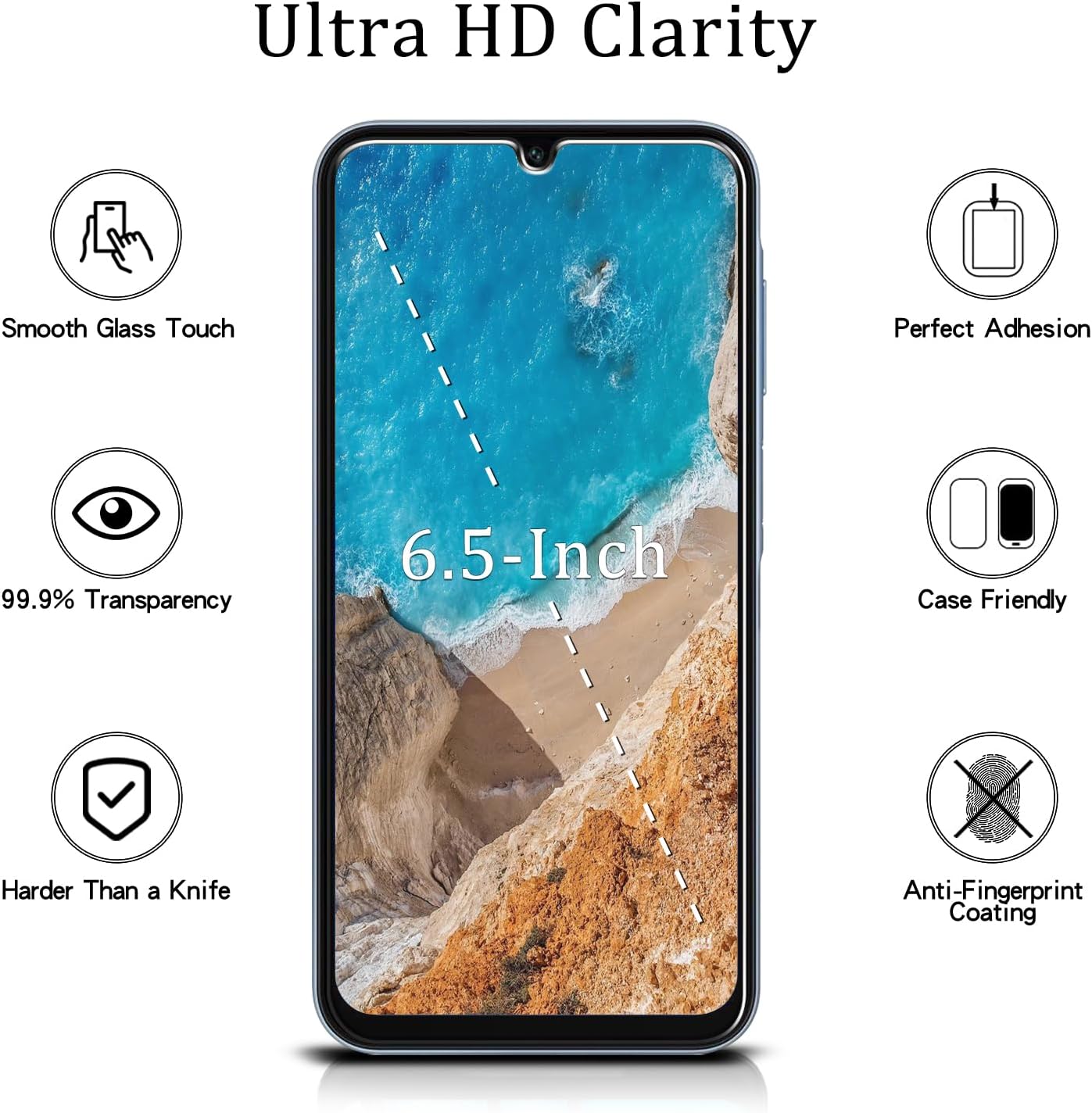 [2-Pack A15 5G MAYtobe Screen Protector Designed for Samsung Galaxy Tempered Glass, Bubble Free, Anti Scratch, Easy
