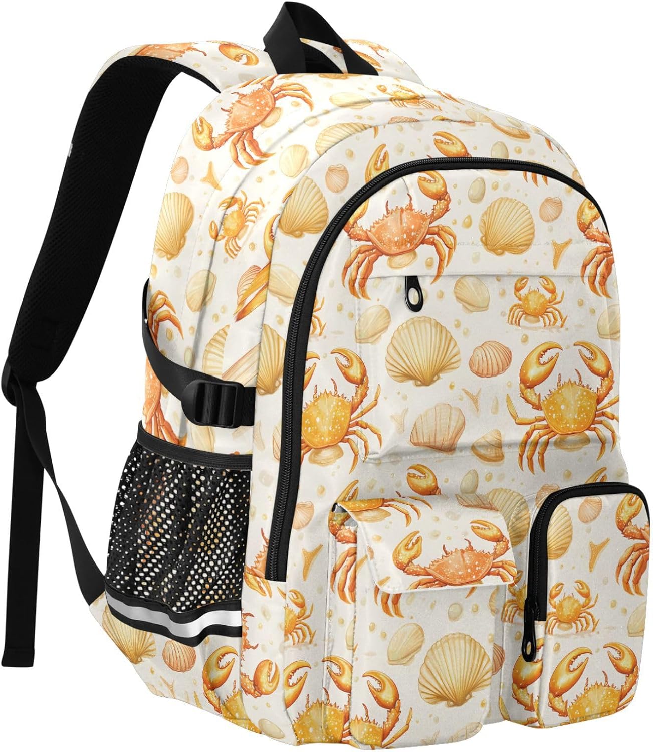 Backpack Backpack Daypack ALAZA School for Teen Girls Boys Ocean Coastal Crab Shellfish Kids Purse College Laptop