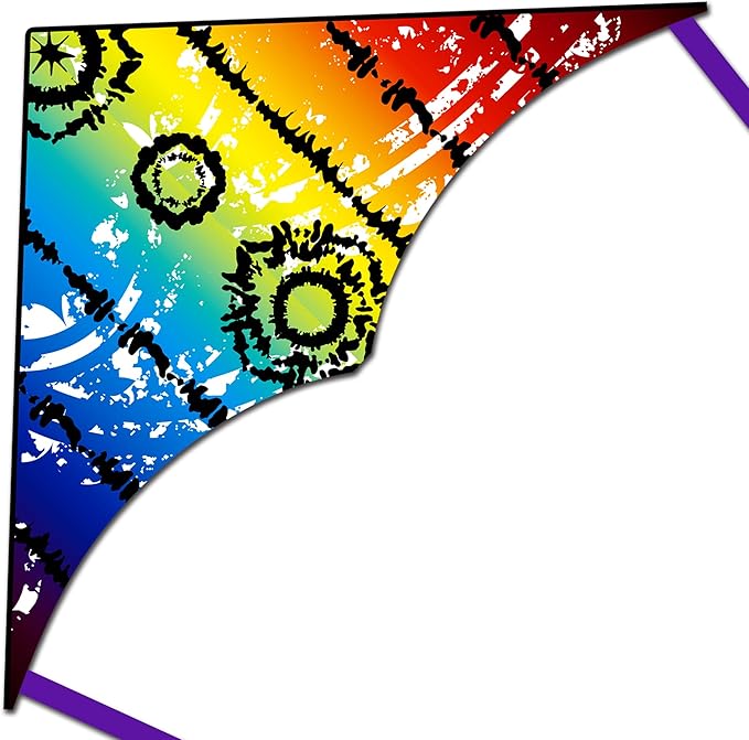 HONBO Delta Kite for Kids Easy to Fly,Large Kite for Adults, Colorful Kite for Children Ages 4-10