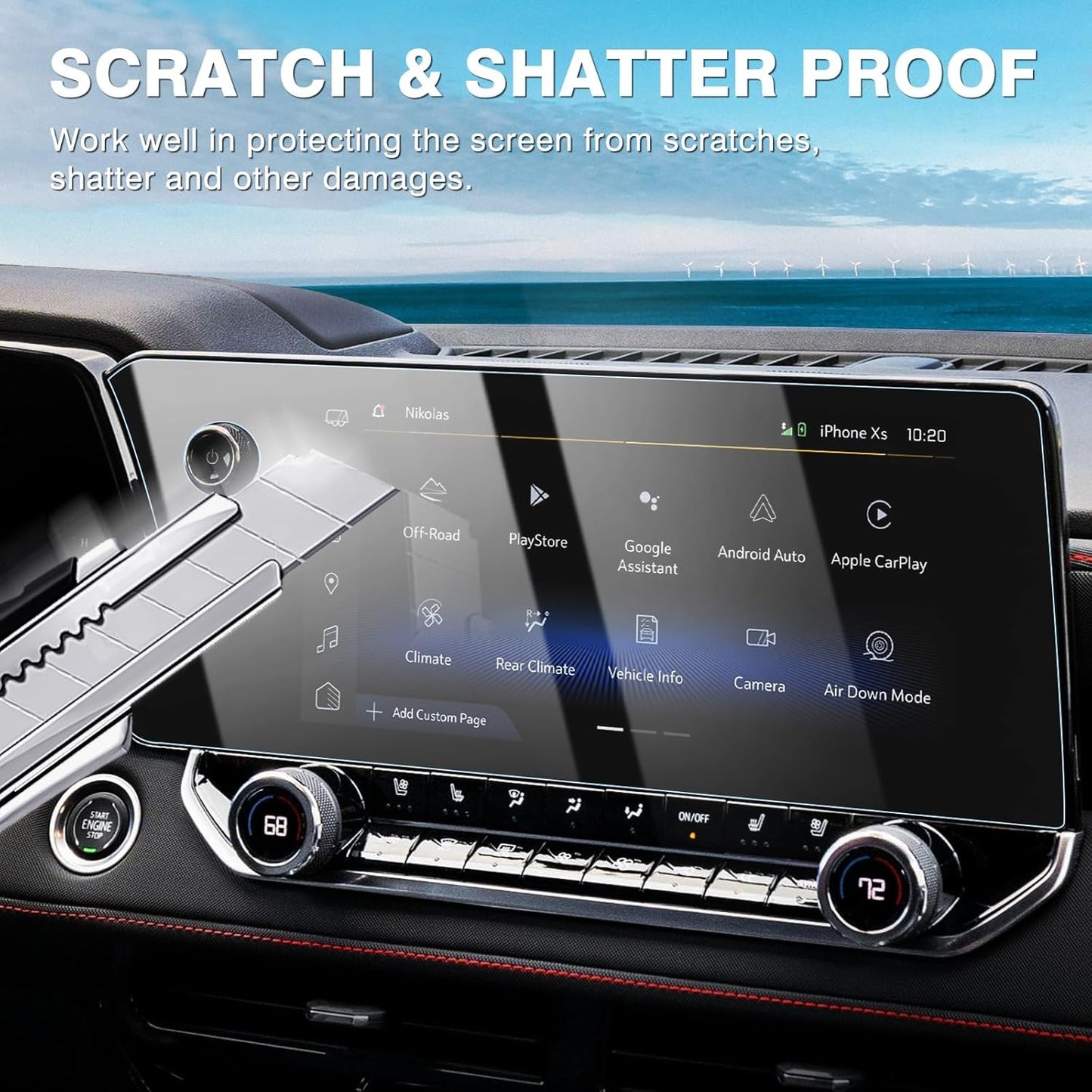 2 Pack 2026 2025-2023 ZR2 Z71 AT4 /AT4X 11.3-Inch Karltys Screen Protector for Chevy Colorado /GMC Canyon /Denali