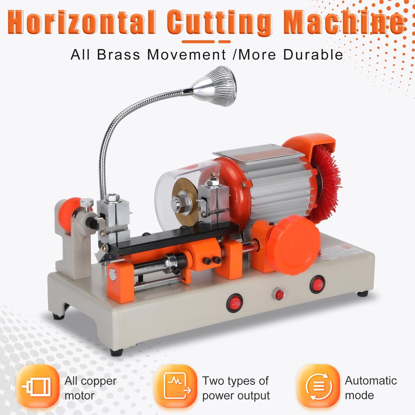 Anrain Cutter Machine for Cutting Metal Objects, 110V 120W Automatic Cutting Machine, for Hardware Stores (2in1 Manual+Automatic)